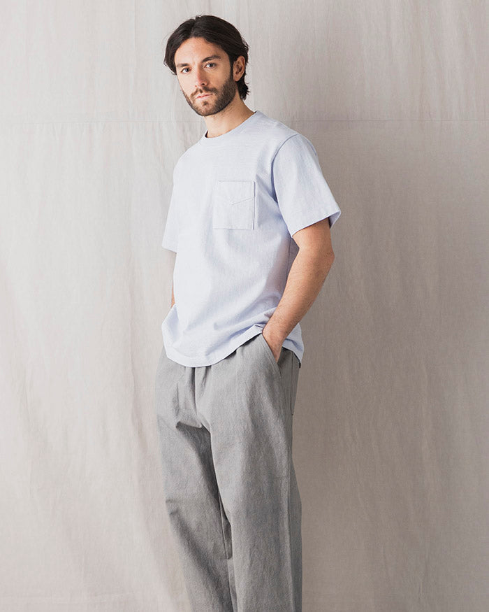 Jackman Dotsume Pocket Tee - Ice Blue