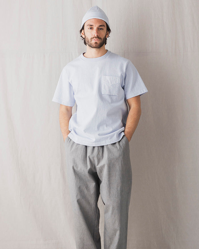 Jackman Dotsume Pocket Tee - Ice Blue