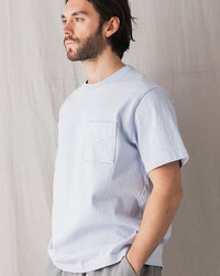 Jackman Dotsume Pocket Tee - Ice Blue | Jackman T Shirts | JEANSTORE