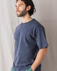 Jackman Pigment Dyed Lead Off Tee - Faded Navy
