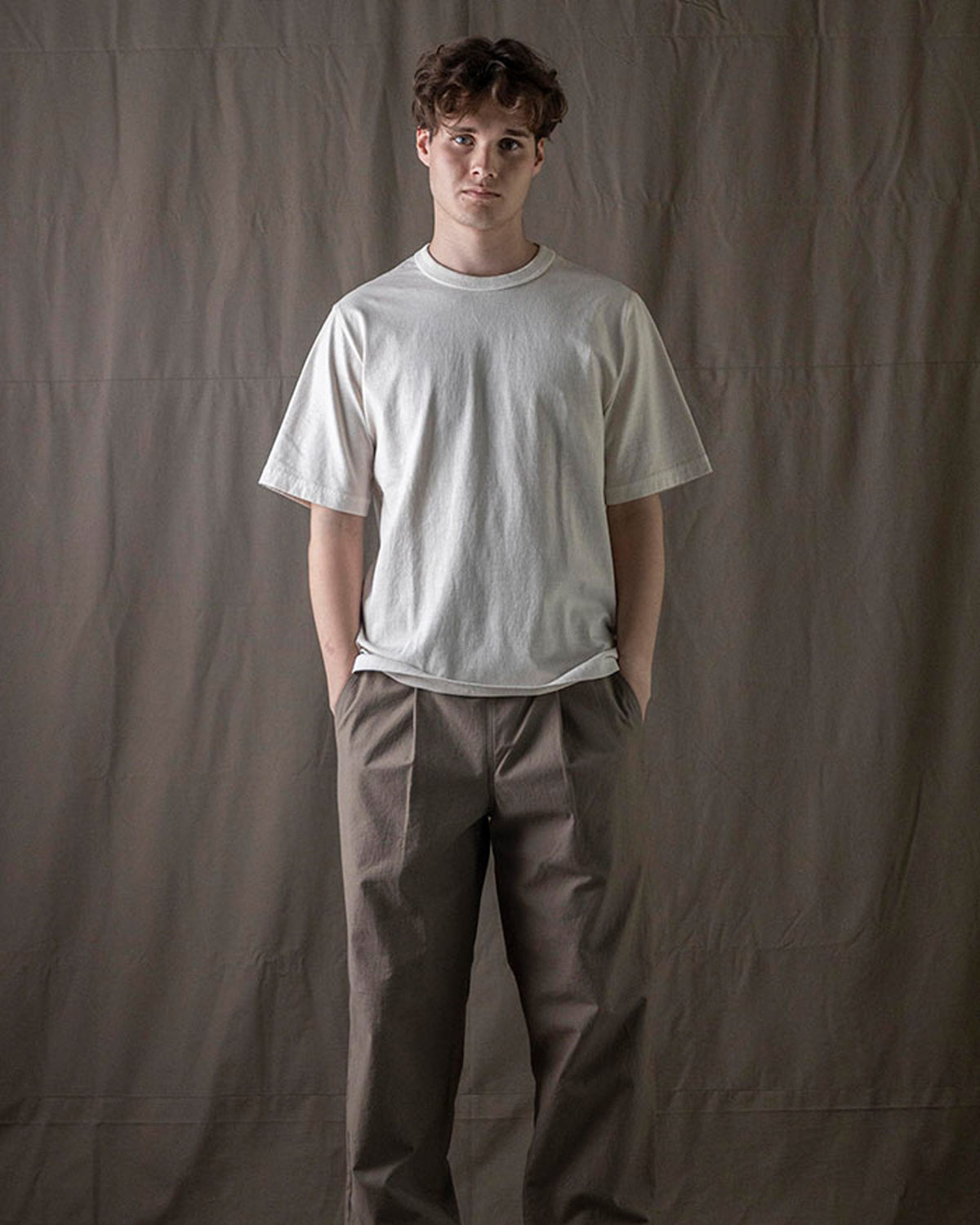Jackman Pigment Dyed Lead Off Tee - Faded Ivory | Jackman T Shirts | JEANSTORE