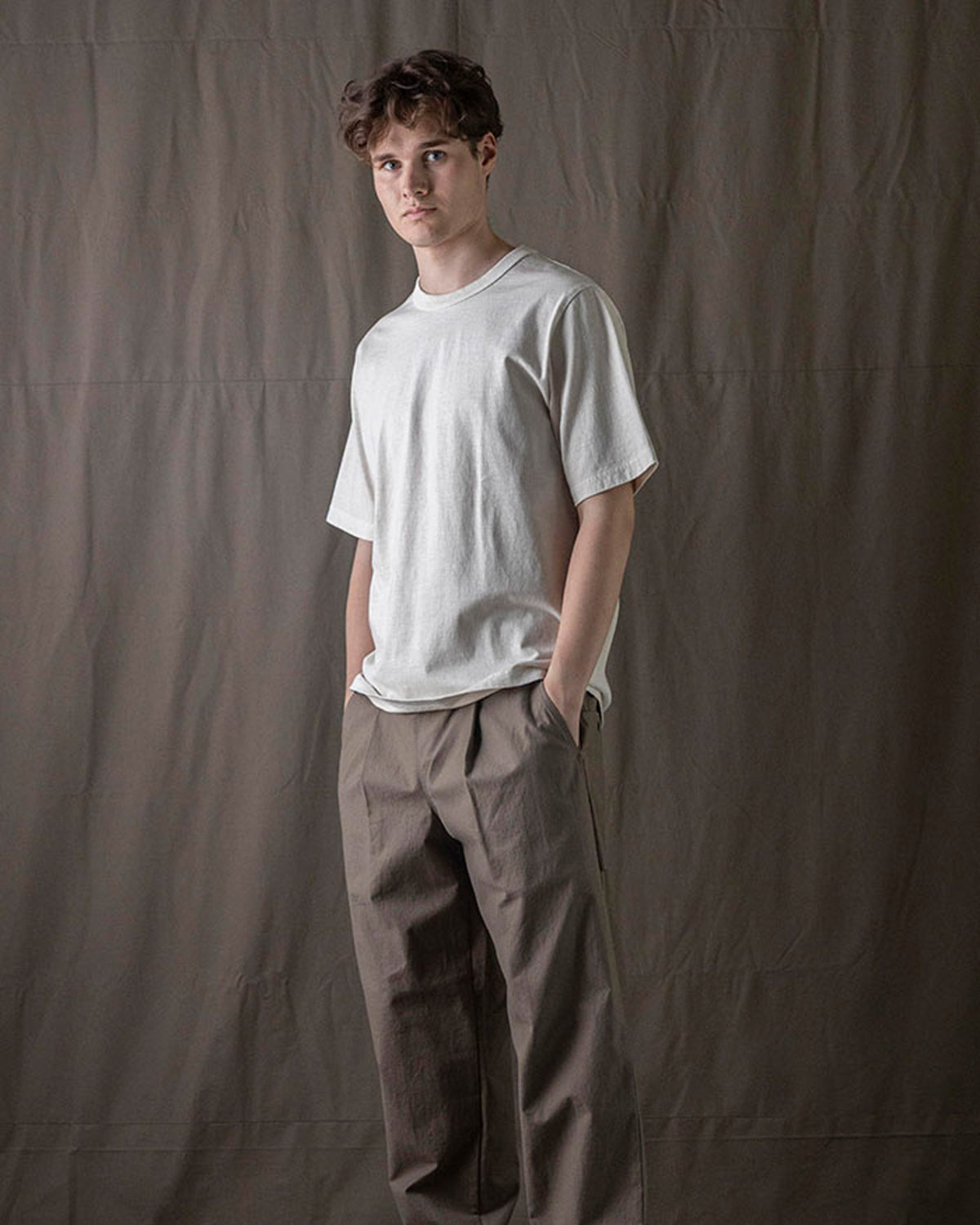 Jackman Pigment Dyed Lead Off Tee - Faded Ivory | Jackman T Shirts | JEANSTORE