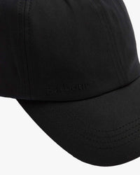 Barbour Heritage Waxed Sports Cap - Classic Black