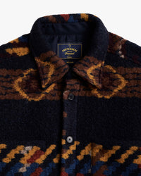 Portuguese Flannel Mia Wool Overshirt - Navy