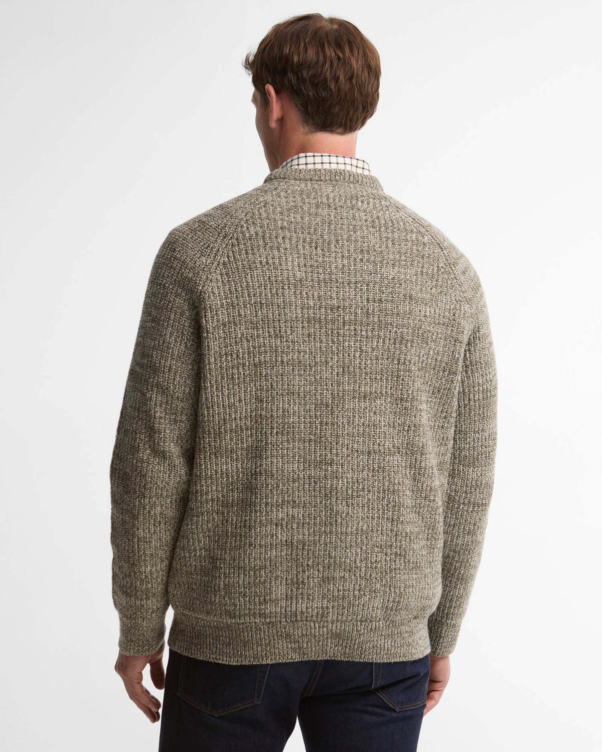Barbour Heritage Horseford Crew Neck Jumper - Shadow Green