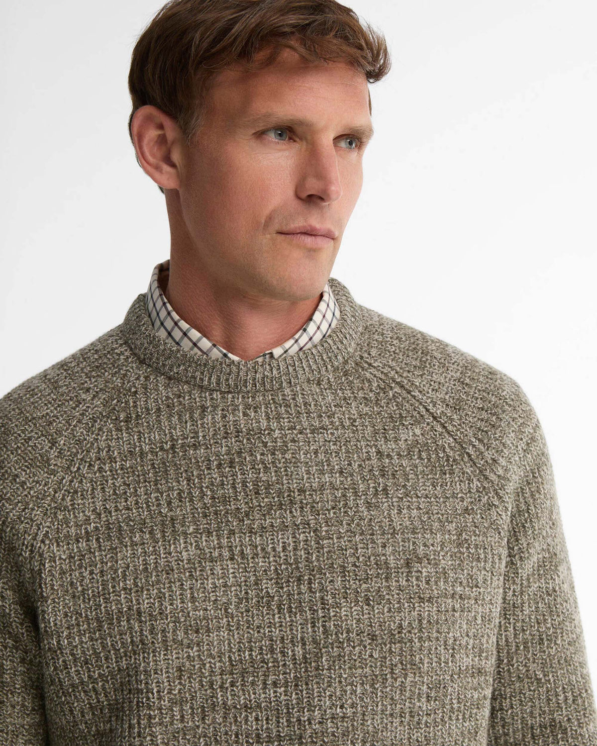 Barbour Heritage Horseford Crew Neck Jumper - Shadow Green