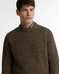 Barbour Heritage Horseford Crew Neck Jumper - Camel | Barbour Sweaters & Knitwear | Jeanstore