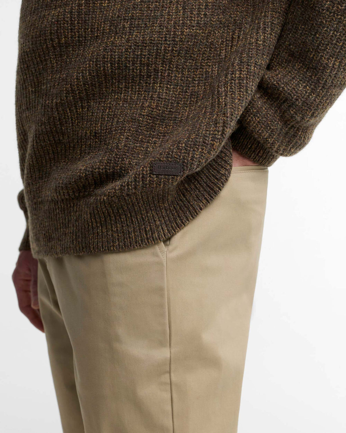 Barbour Heritage Horseford Crew Neck Jumper - Camel | Barbour Sweaters & Knitwear | Jeanstore
