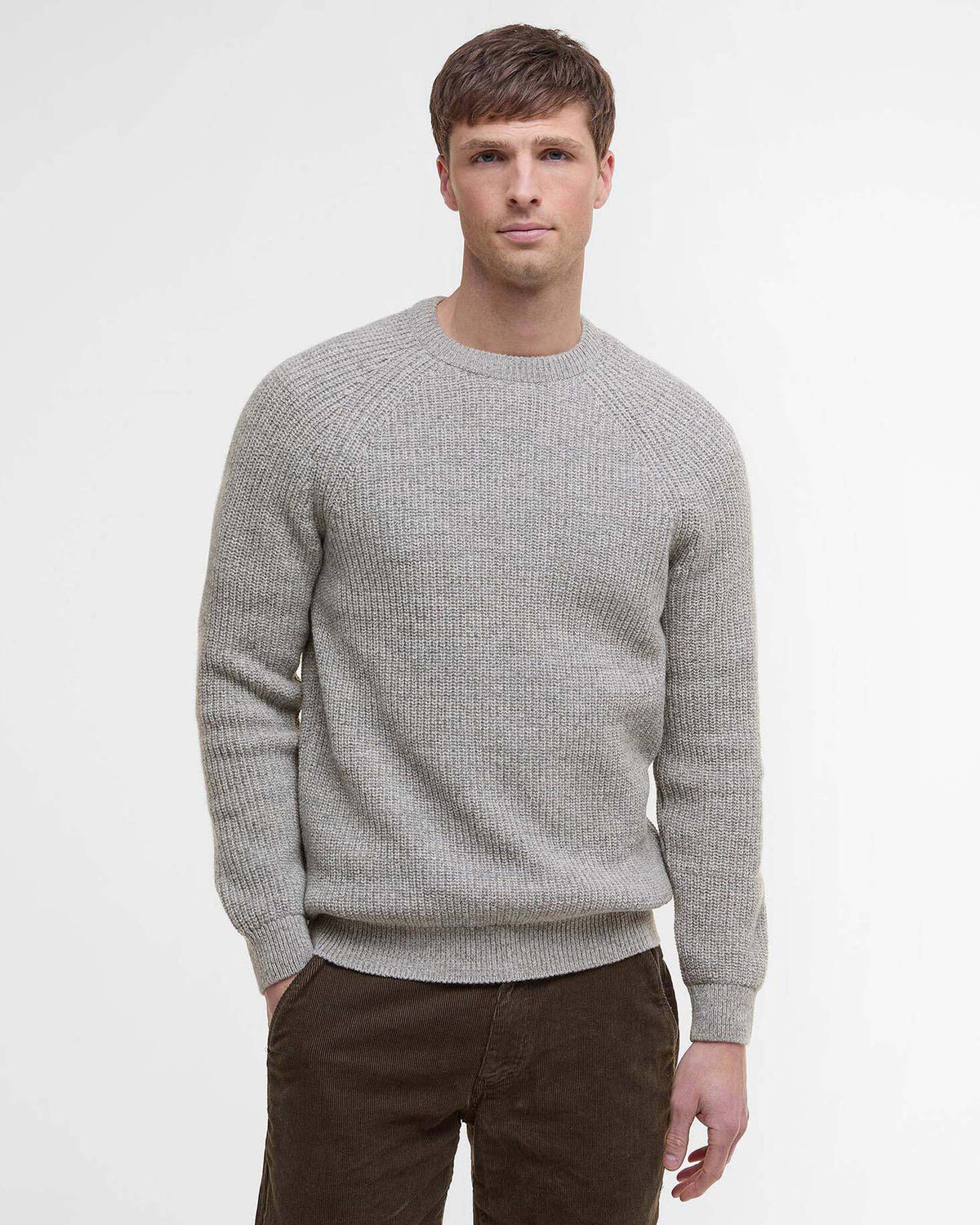 Barbour Heritage Horseford Crew Neck Jumper - Stone