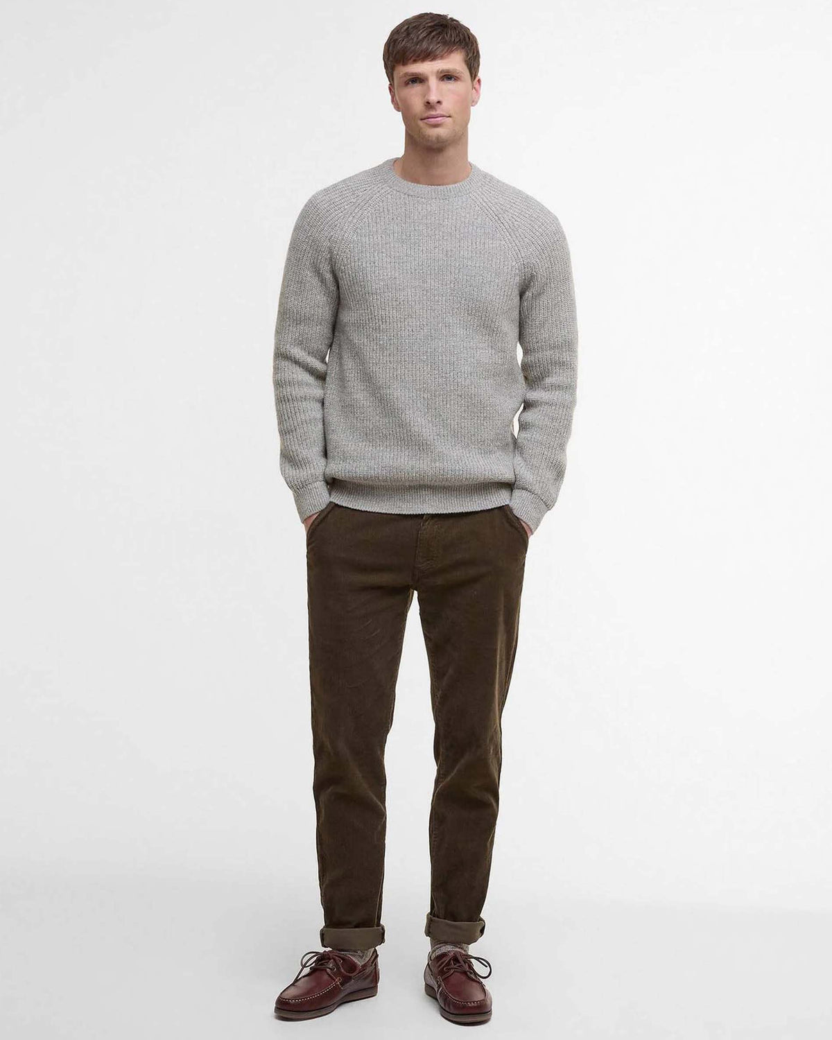 Barbour Heritage Horseford Crew Neck Jumper - Stone