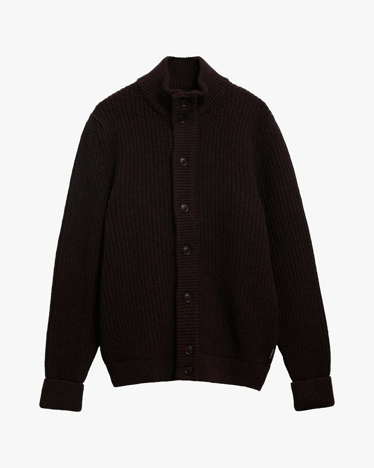 Barbour Heritage Mordale Half Button Jumper - Dark Brown | Barbour Sweaters & Knitwear | Jeanstore