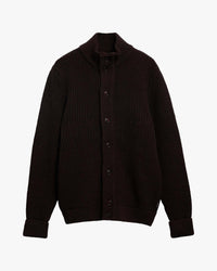 Barbour Heritage Mordale Half Button Jumper - Dark Brown | Barbour Sweaters & Knitwear | Jeanstore