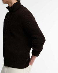 Barbour Heritage Mordale Half Button Jumper - Dark Brown | Barbour Sweaters & Knitwear | Jeanstore