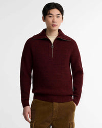Barbour Heritage Riggbay Half Zip Jumper - Chestnut | Barbour Sweaters & Knitwear | Jeanstore