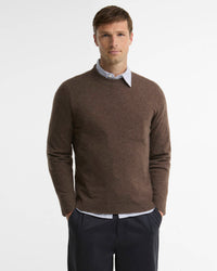 Barbour Heritage Pure Cashmere Crew Neck Jumper - Major Brown