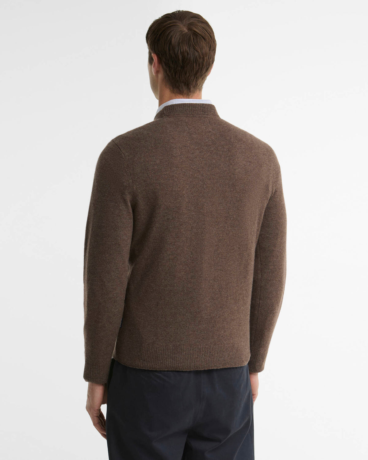 Barbour Heritage Pure Cashmere Crew Neck Jumper - Major Brown
