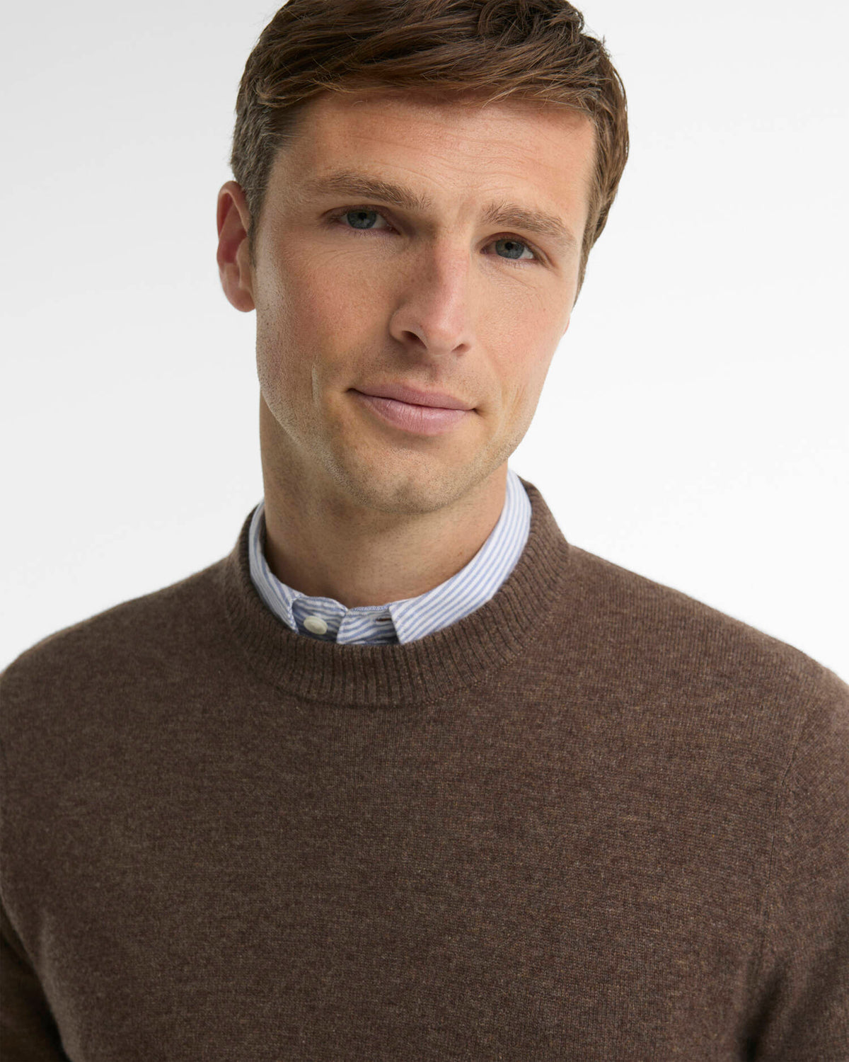 Barbour Heritage Pure Cashmere Crew Neck Jumper - Major Brown