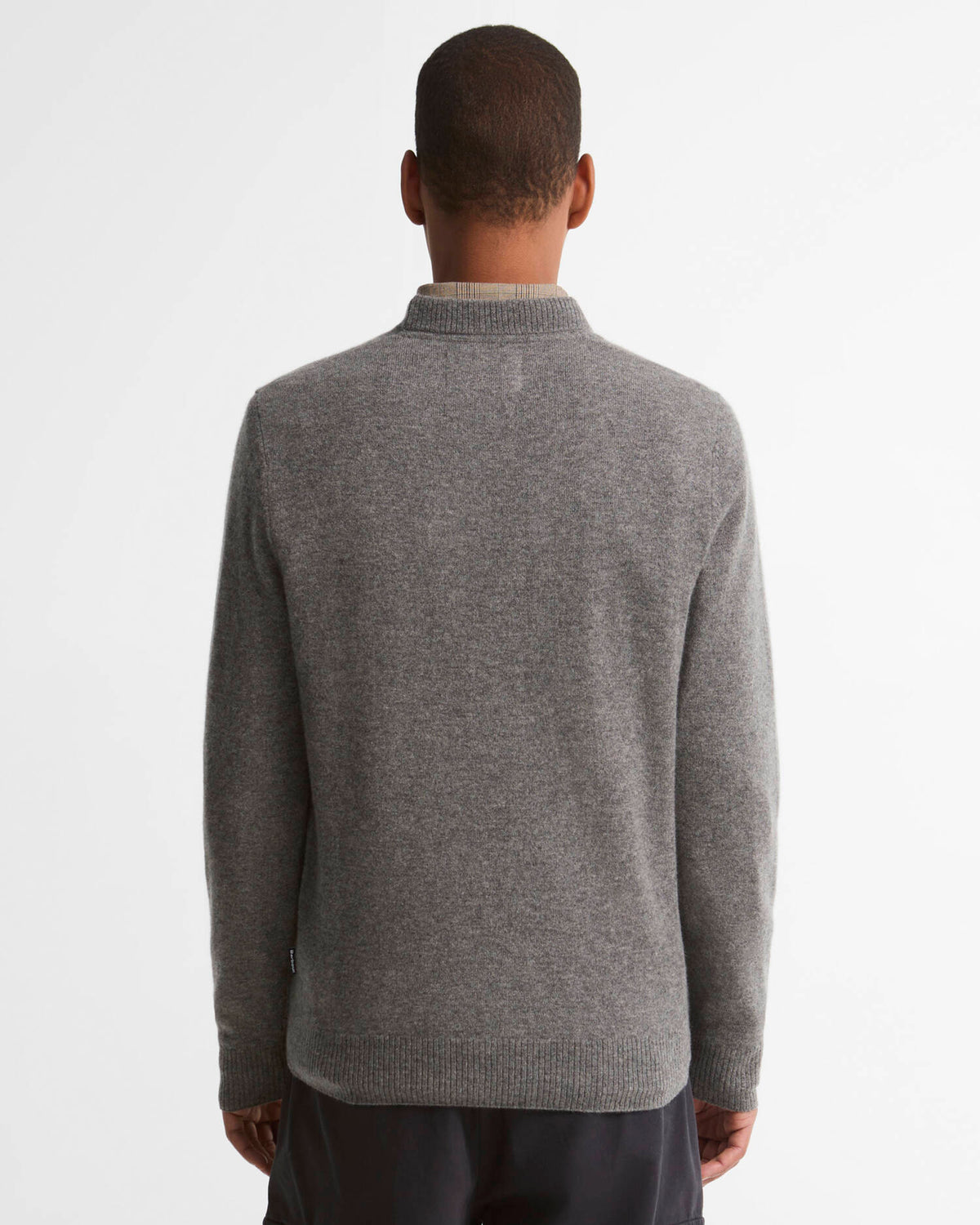 Barbour Heritage Pure Cashmere Crew Neck Jumper - Pewter