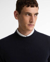 Barbour Heritage Pure Cashmere Crew Neck Jumper - Navy