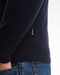 Barbour Heritage Pure Cashmere Crew Neck Jumper - Navy