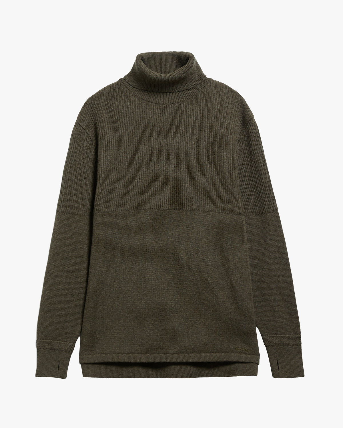 Barbour x Norbit Funnel Neck Jumper - Olive