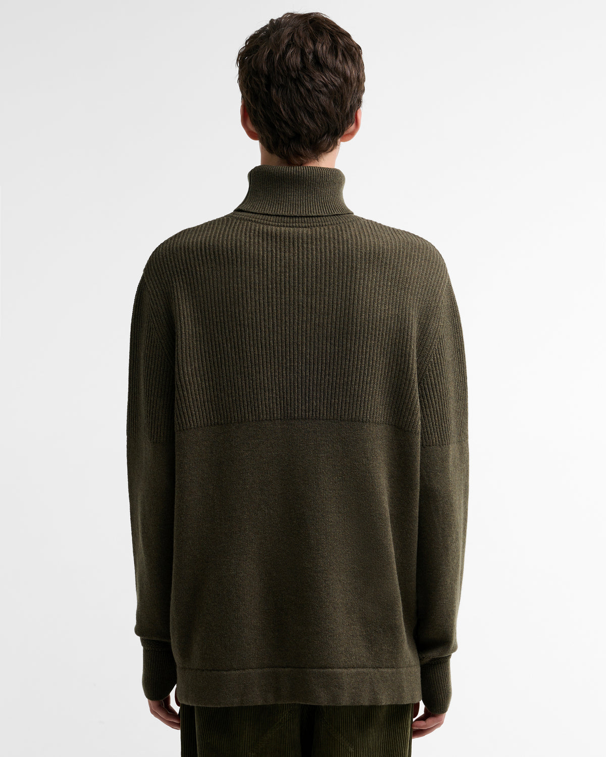 Barbour x Norbit Funnel Neck Jumper - Olive