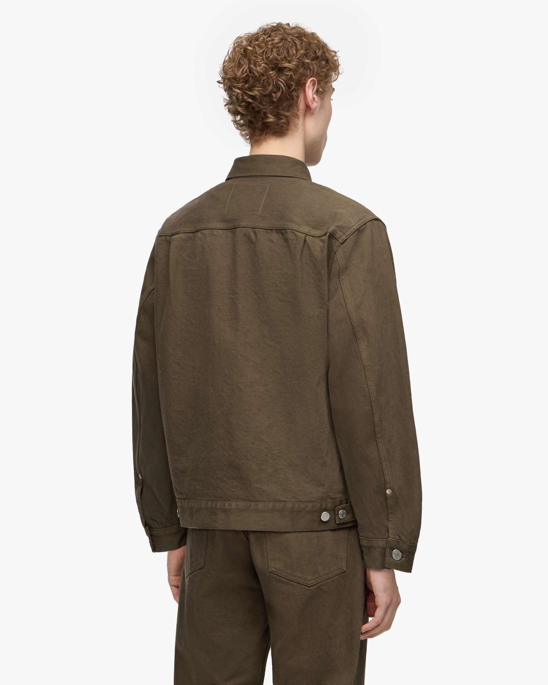 MOMOTARO JEANS MMGJ6004 #002 Moss-Dyed Selvedge Denim Jacket - Khaki