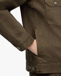 MOMOTARO JEANS MMGJ6004 #002 Moss-Dyed Selvedge Denim Jacket - Khaki