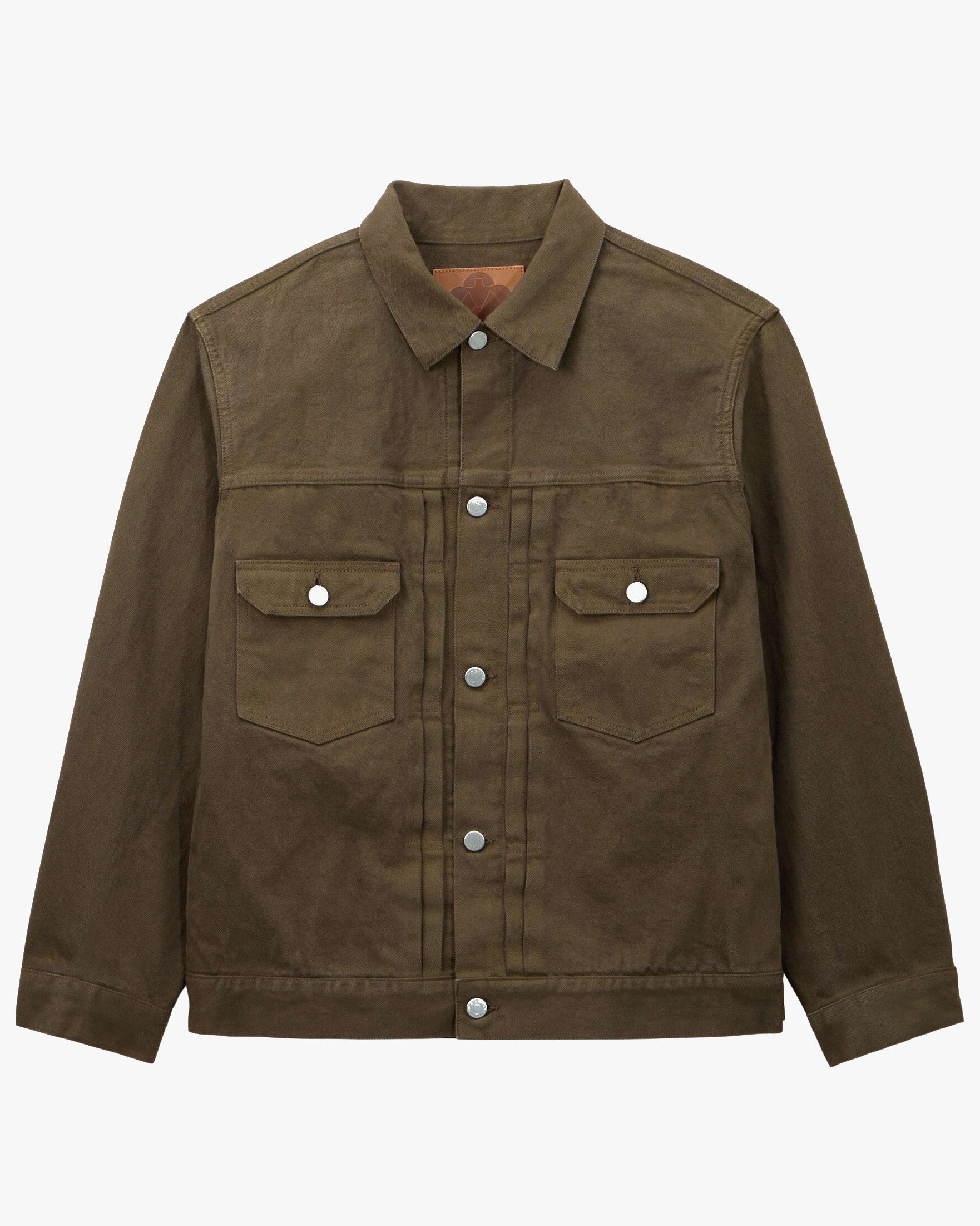 MOMOTARO JEANS MMGJ6004 #002 Moss-Dyed Selvedge Denim Jacket - Khaki