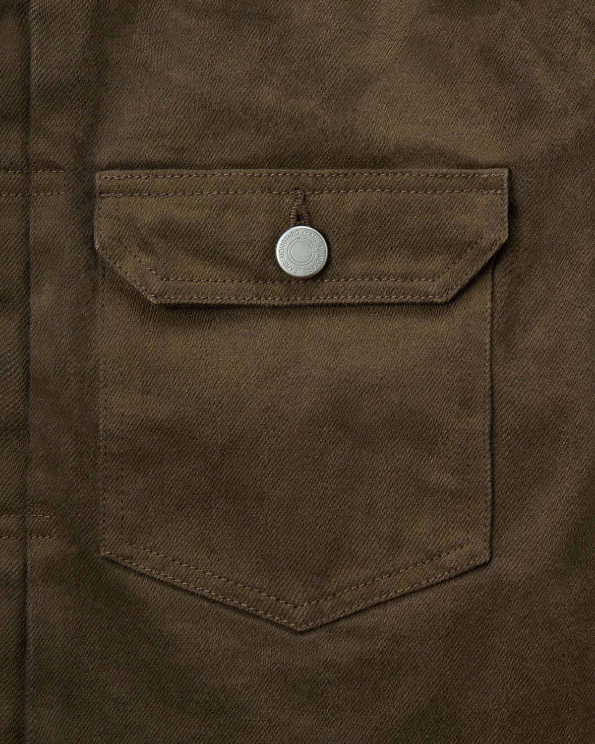 MOMOTARO JEANS MMGJ6004 #002 Moss-Dyed Selvedge Denim Jacket - Khaki