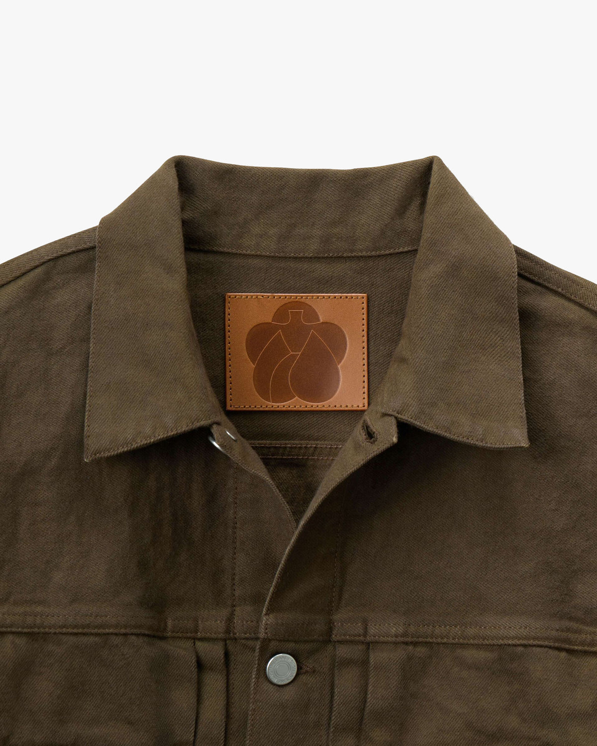 MOMOTARO JEANS MMGJ6004 #002 Moss-Dyed Selvedge Denim Jacket - Khaki