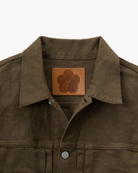 MOMOTARO JEANS MMGJ6004 #002 Moss-Dyed Selvedge Denim Jacket - Khaki