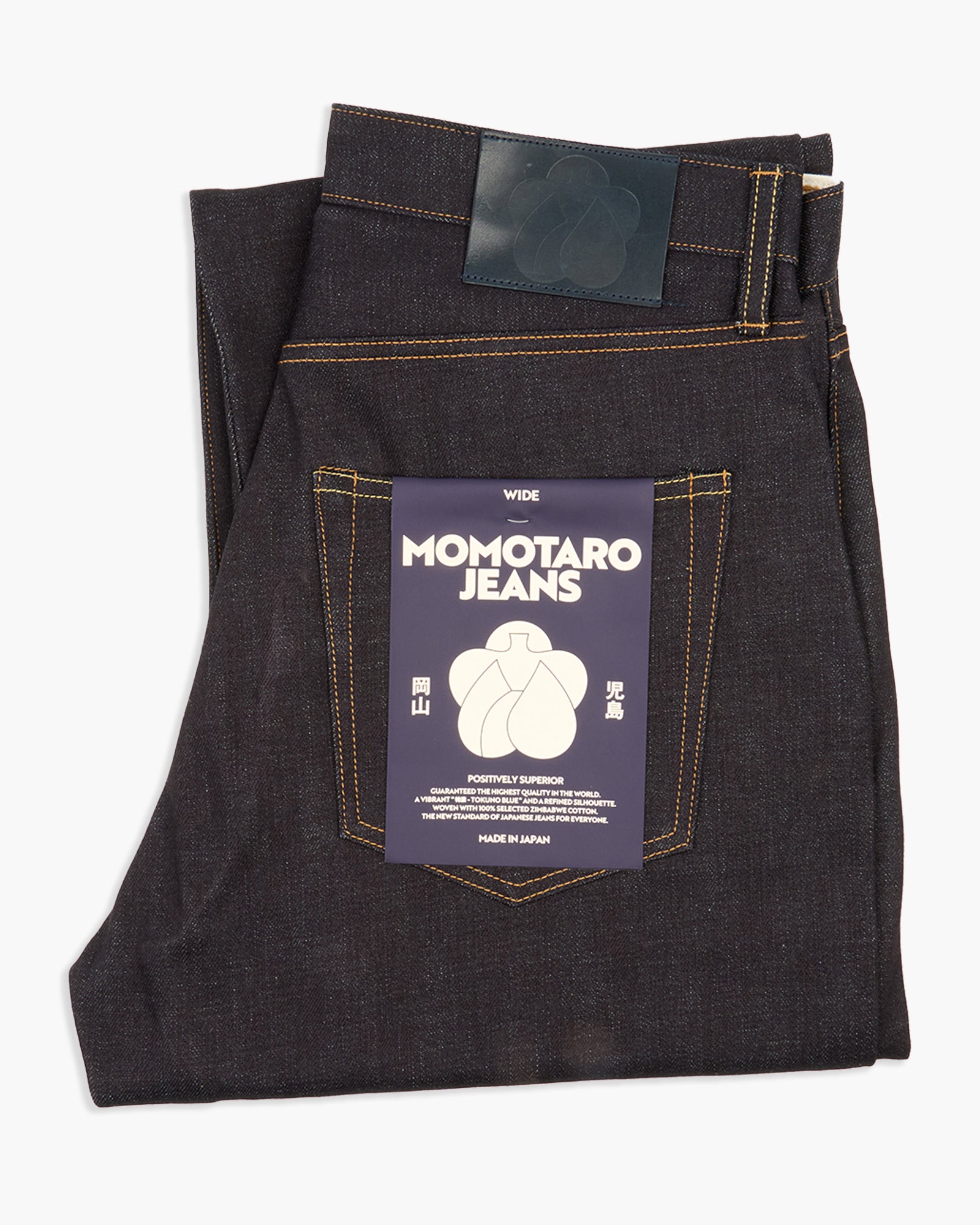 Momotaro Jeans #400 Standard Wide Fit Mens Jeans - 14.7oz Zimbabwe Cotton Selvedge Denim / Button | Momotaro Jeans Jeans | JEANSTORE