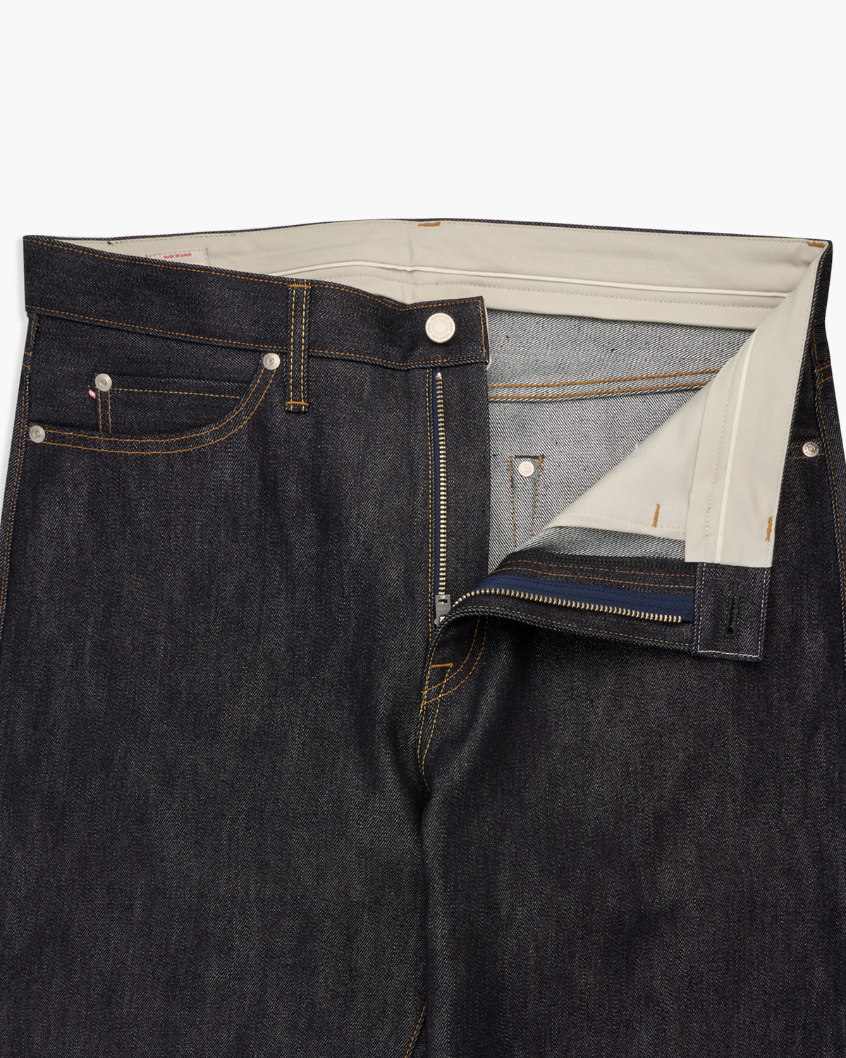 MOMOTARO JEANS #100 Cotton Silk Straight Fit Mens Jeans - 15oz Zimbabwe Cotton & Silk Selvedge Denim / Zipper