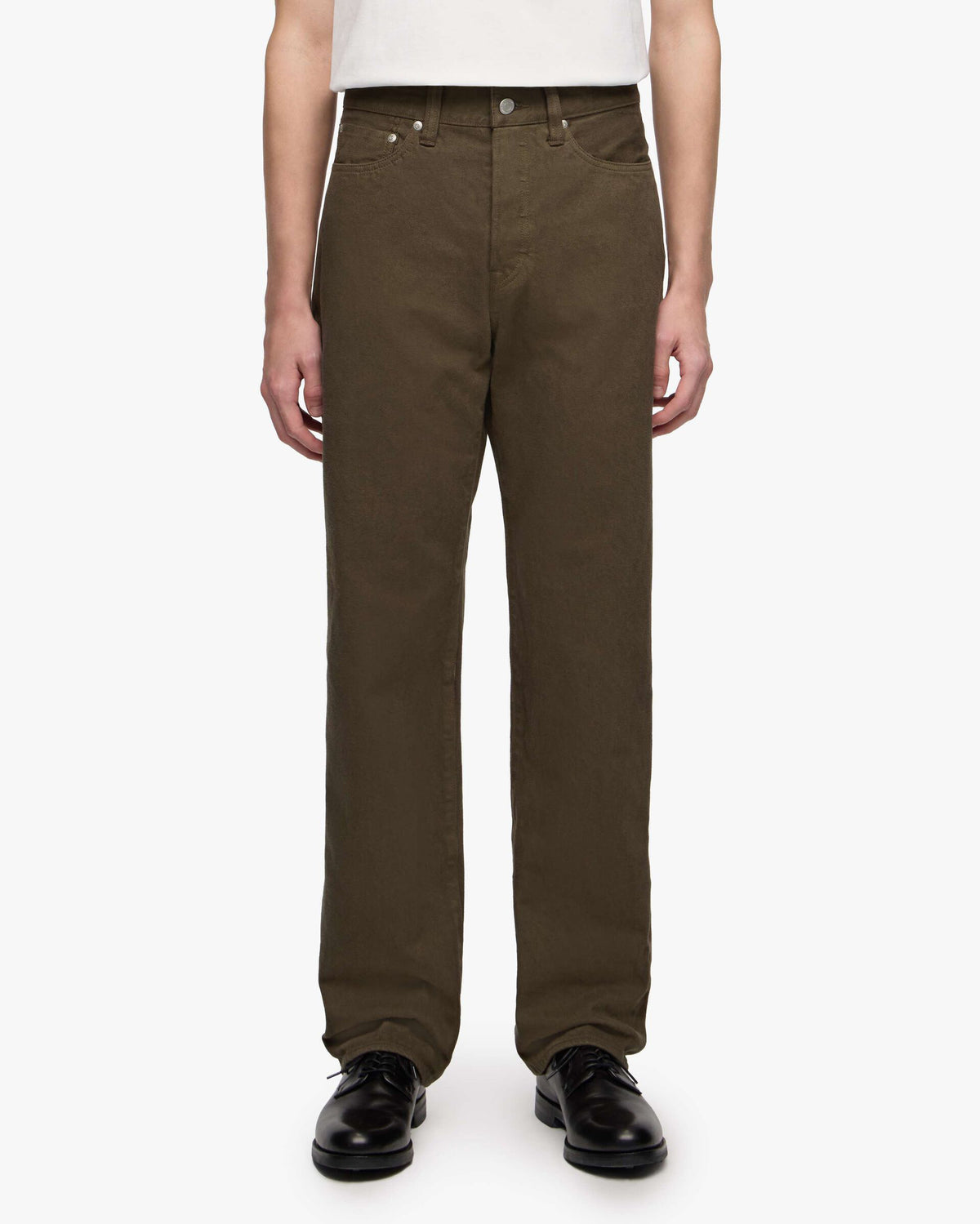 MOMOTARO JEANS MMJZ6403 #100 Straight Fit Mens Moss-Dyed Selvedge Jeans - Khaki | MOMOTARO JEANS Jeans | JEANSTORE