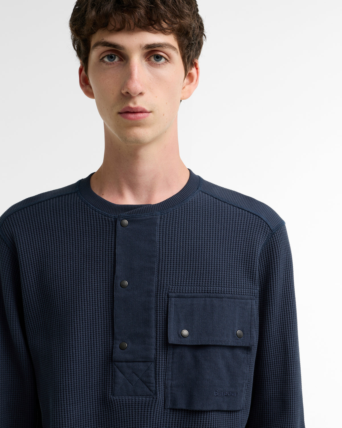 Barbour x Norbit Waffle Shirt - Navy