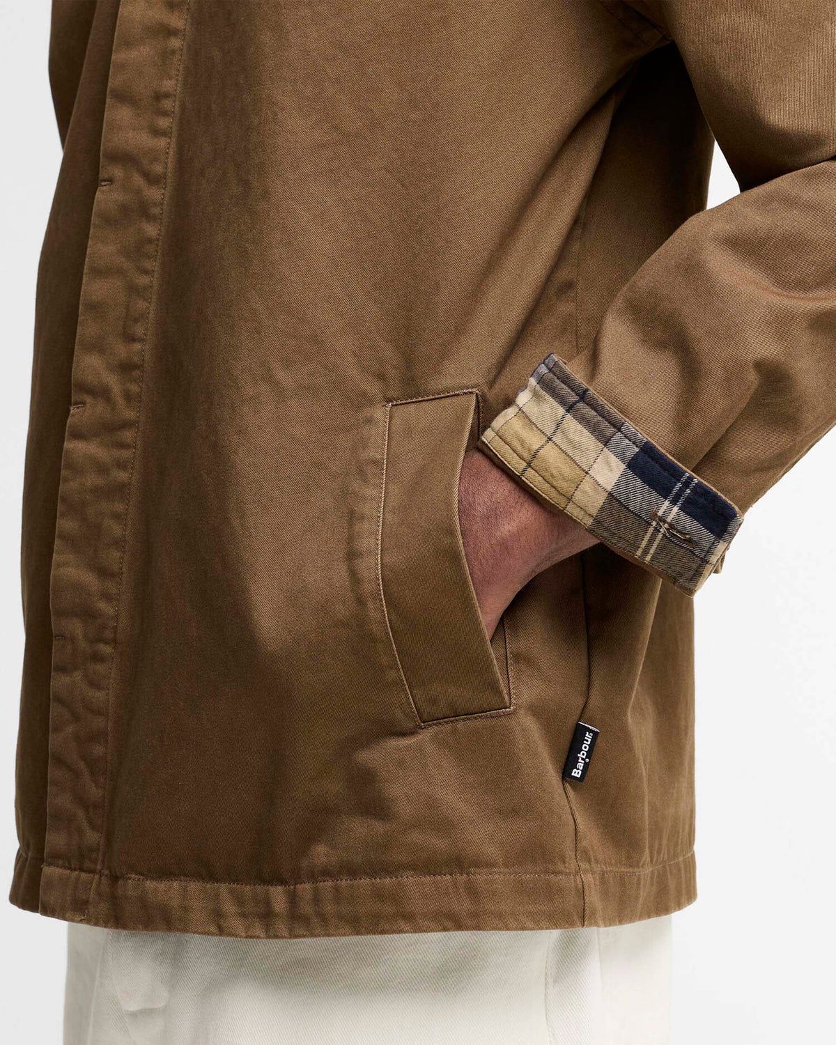 Barbour Heritage Yorklane Twill Overshirt - Dark Sand | Barbour Jackets & Coats | Jeanstore