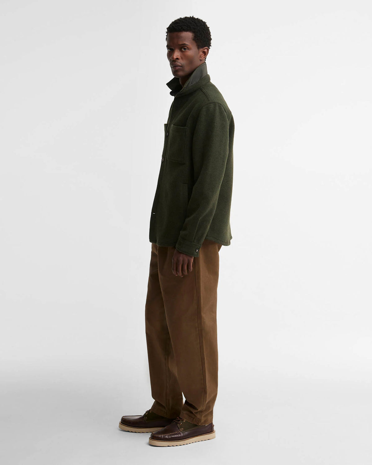 Barbour Heritage Marltown Tailored Wool Blend Overshirt - Sage