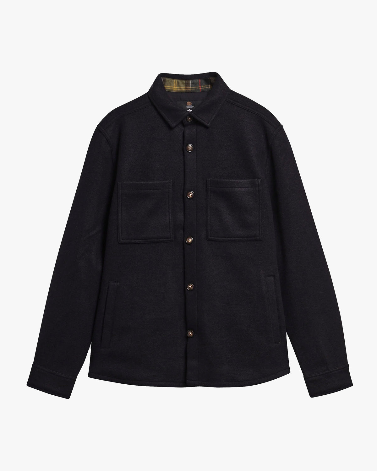 Barbour Heritage Marltown Tailored Wool Blend Overshirt - Dark Navy