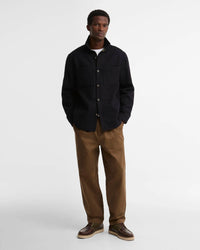 Barbour Heritage Marltown Tailored Wool Blend Overshirt - Dark Navy