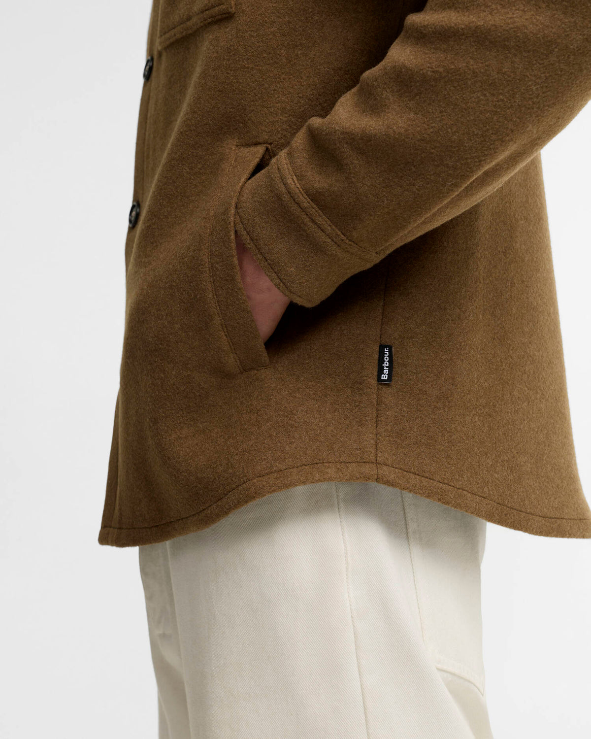 Barbour Heritage Marltown Tailored Wool Blend Overshirt - Sandstone