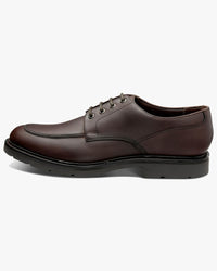 Loake 1880 Classic Mowbury Butt-Seam Apron Derby Shoes - Dark Brown Waxy