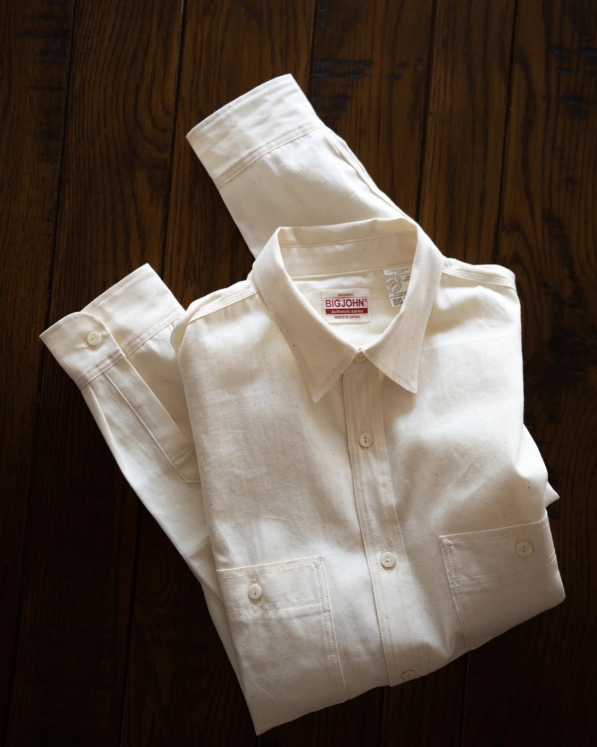 Big John MS003R Chambray Shirt - Natural | Big John Shirts | JEANSTORE
