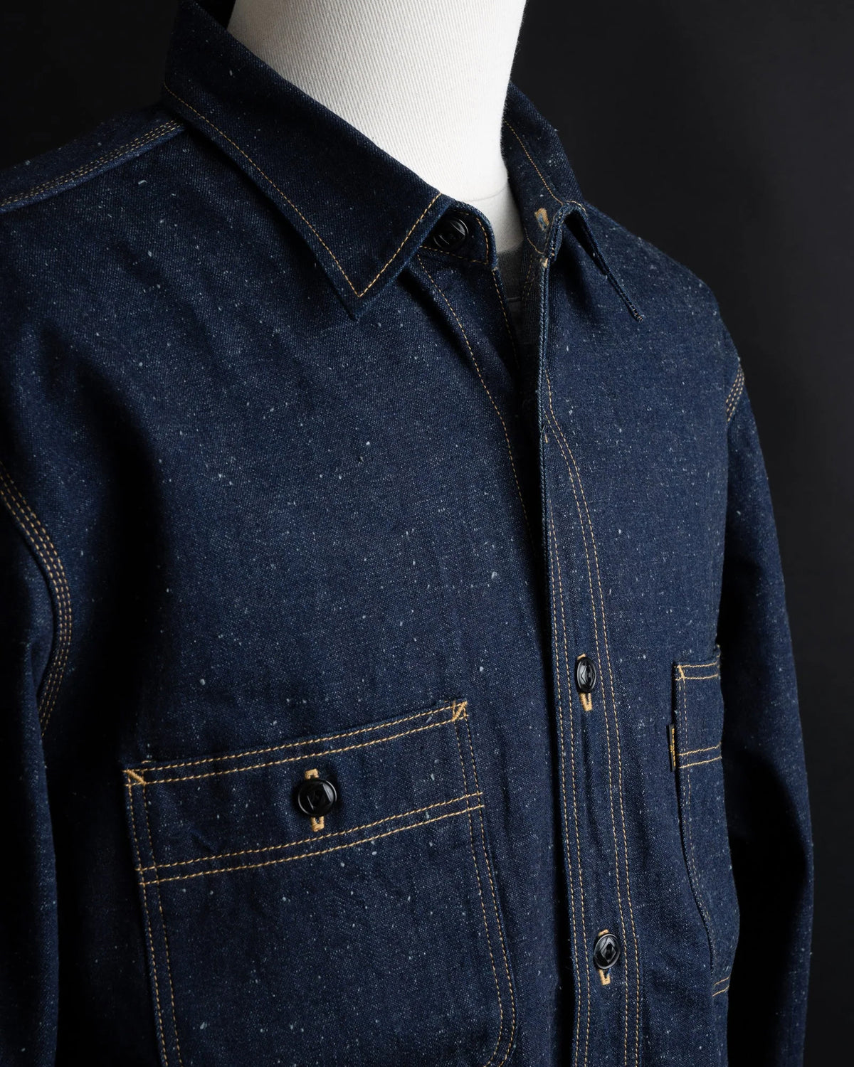 Big John MS005E 10oz Selvedge Denim Work Shirt - Indigo