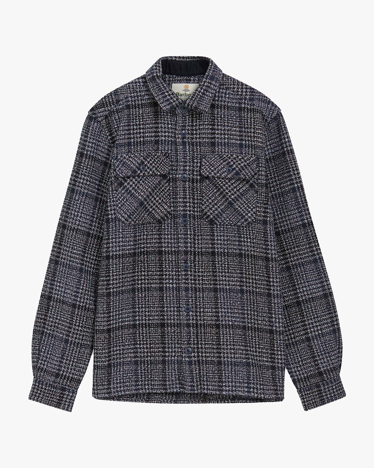 Barbour Heritage Millom Relaxed Houndstooth Shirt - Grey Marl