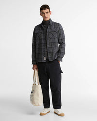 Barbour Heritage Millom Relaxed Houndstooth Shirt - Grey Marl