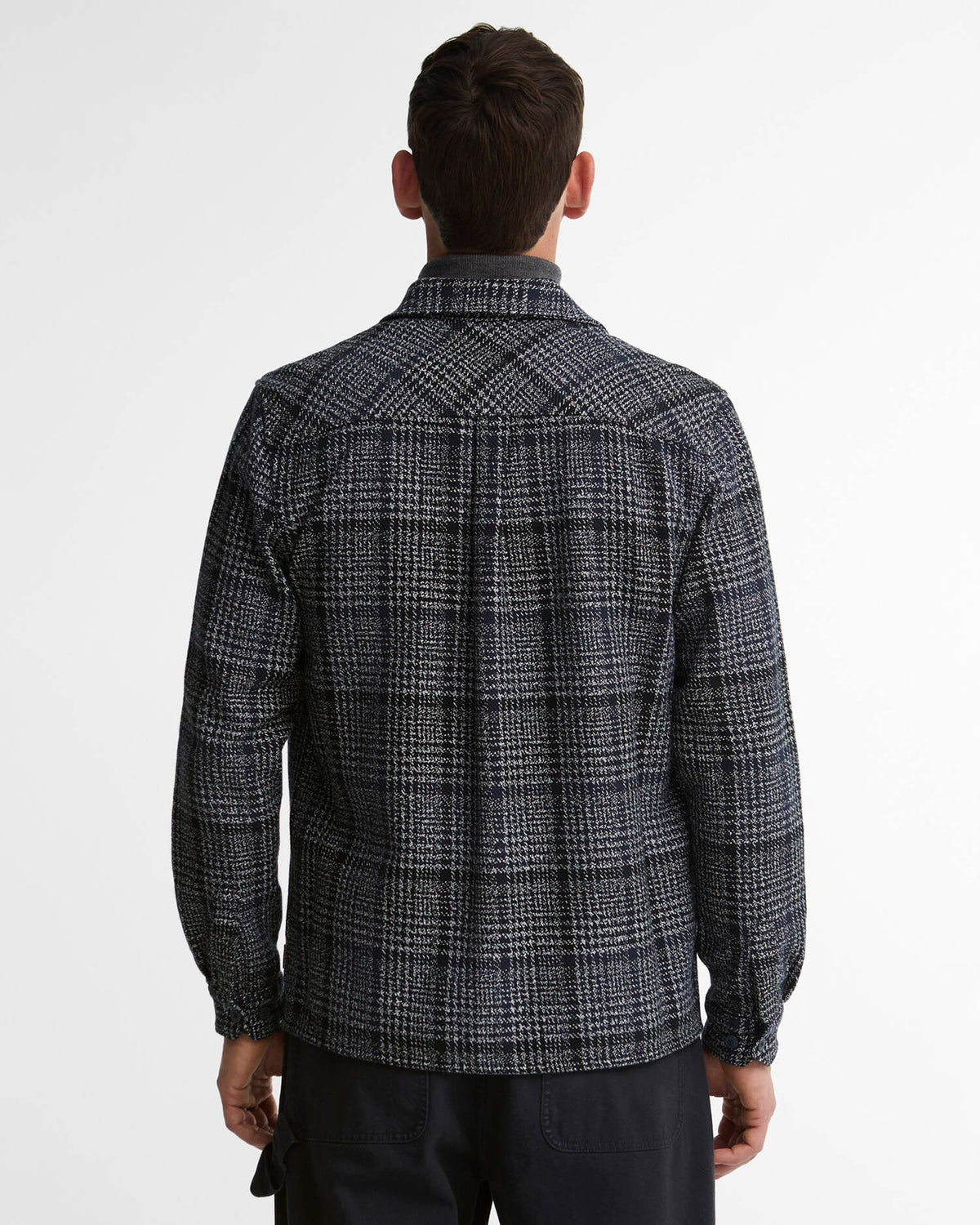 Barbour Heritage Millom Relaxed Houndstooth Shirt - Grey Marl