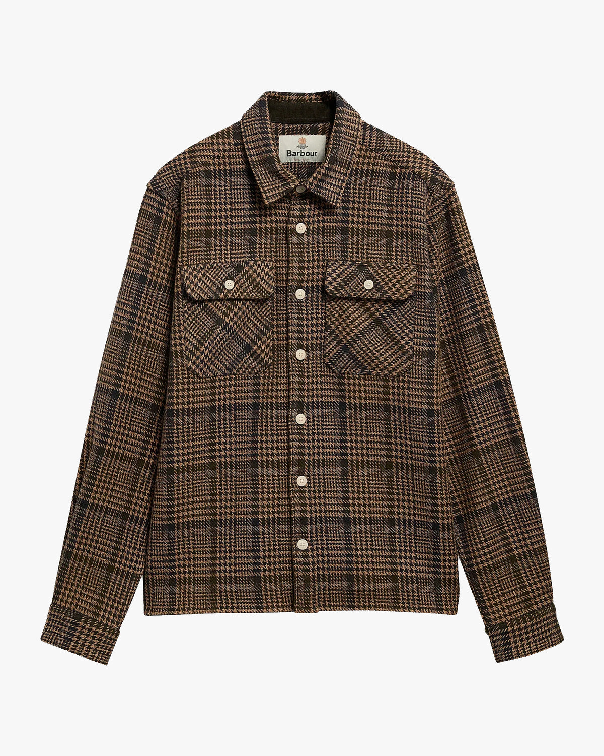 Barbour Heritage Millom Relaxed Houndstooth Shirt - Olive