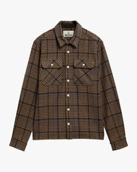 Barbour Heritage Millom Relaxed Houndstooth Shirt - Olive