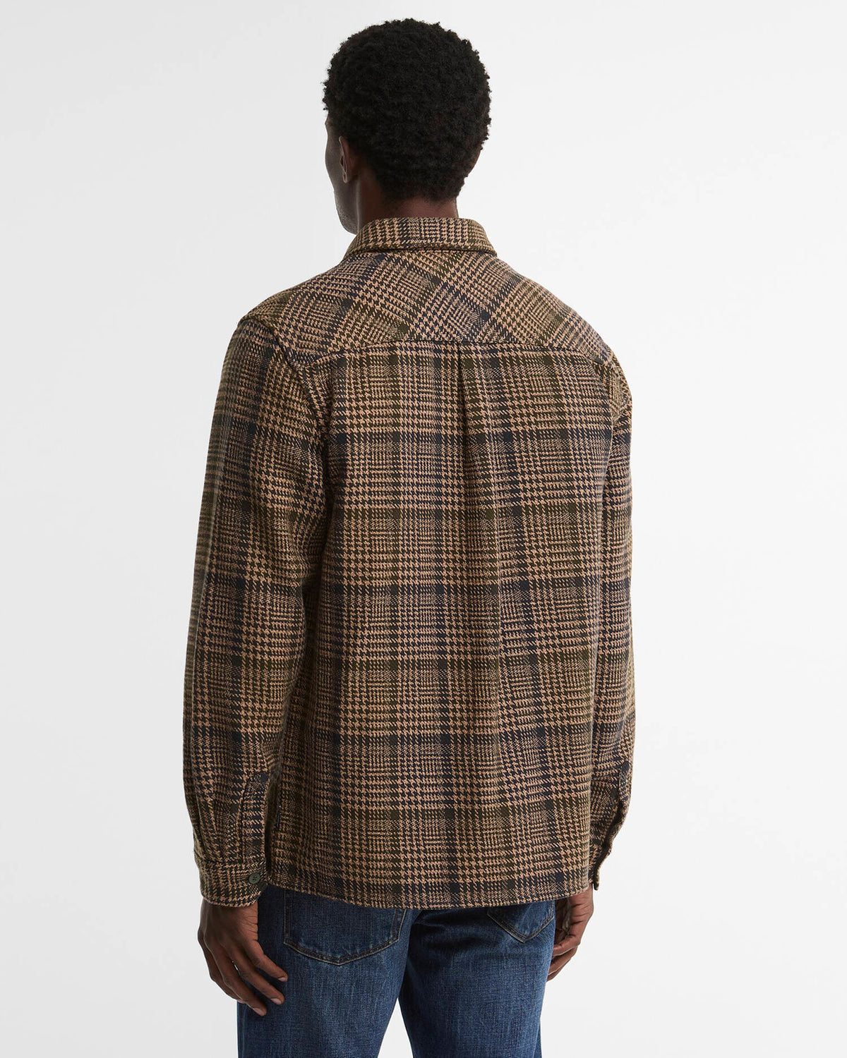 Barbour Heritage Millom Relaxed Houndstooth Shirt - Olive